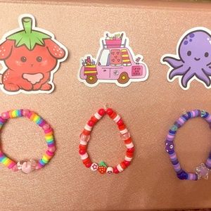 3 Pack Heishi Clay Bead Bracelets